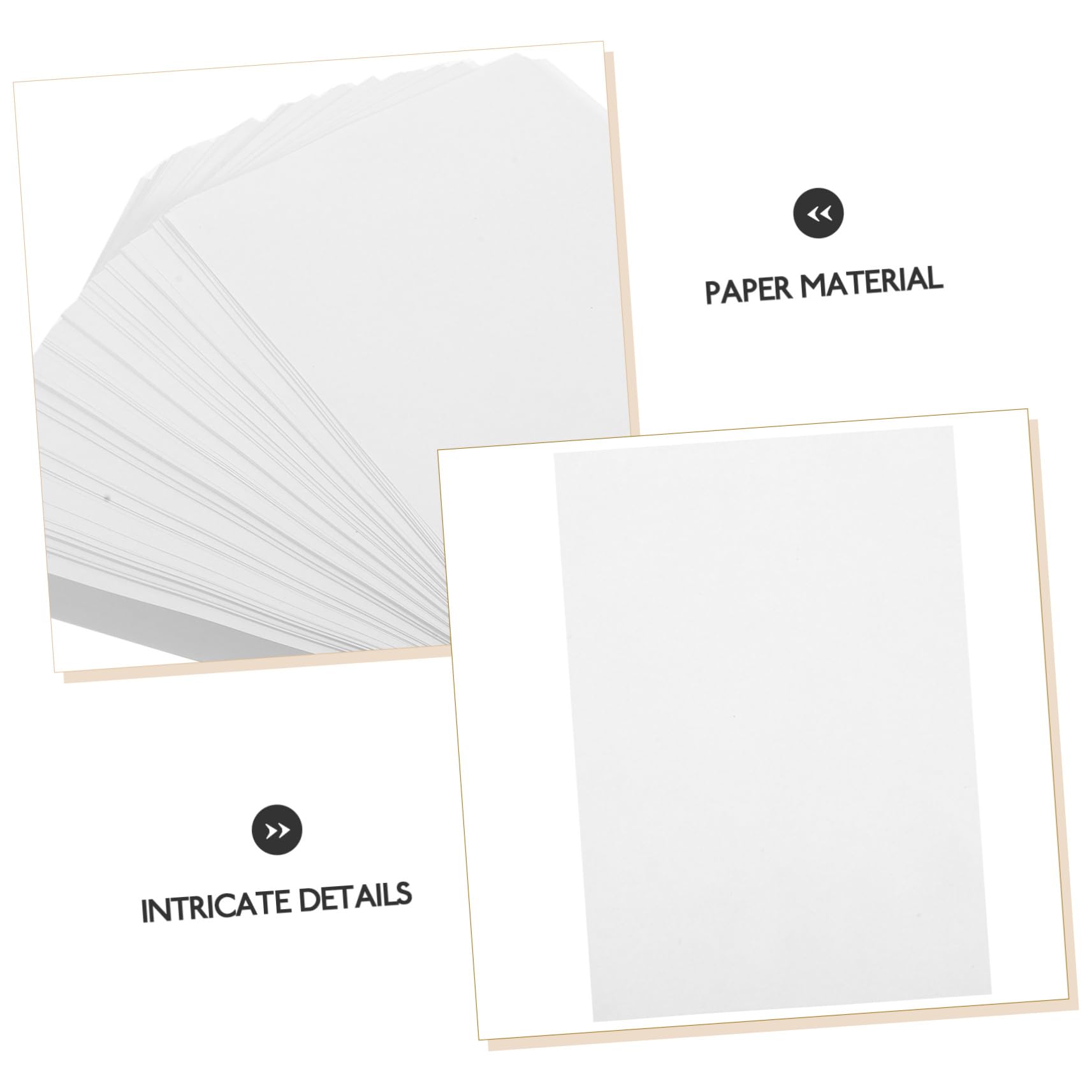 STOBOK 500fogli Carta per Stampante Bianca Spessa Carta da Stampa Multiuso per Progetti Fai da Te e Scrapbooking
