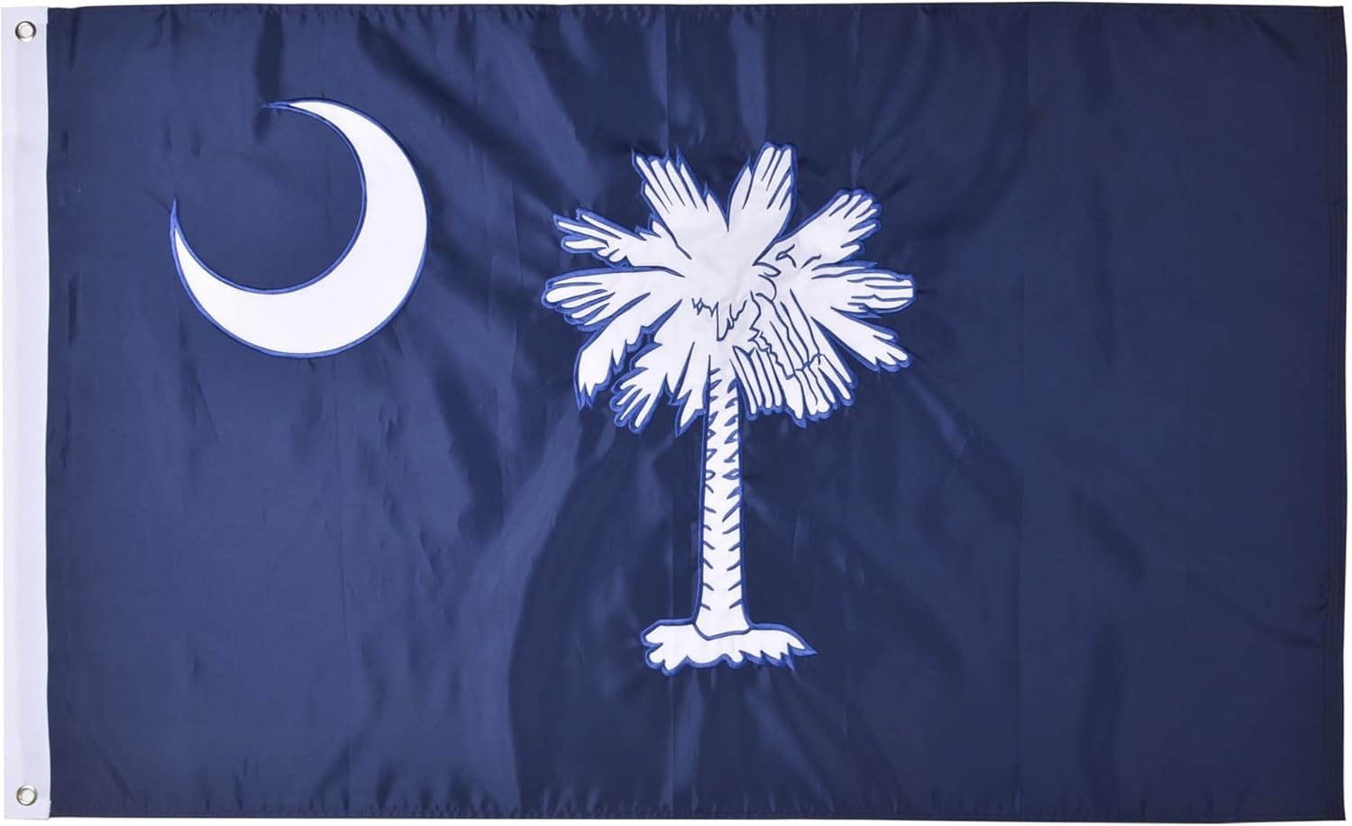 South Carolina Flag 3x5, US SC State Flags Outdoor, Luxurious Full Embroidery, Brass Grommets