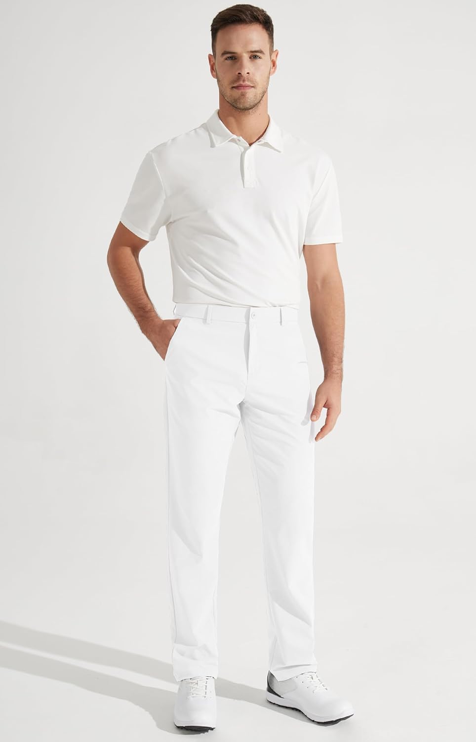 Libin Mens Golf Pants Stretch Work Dress Pants 30"/32"/34" Quick Dry Lightweight Casual Comfy Trousers with Pockets - Image 2