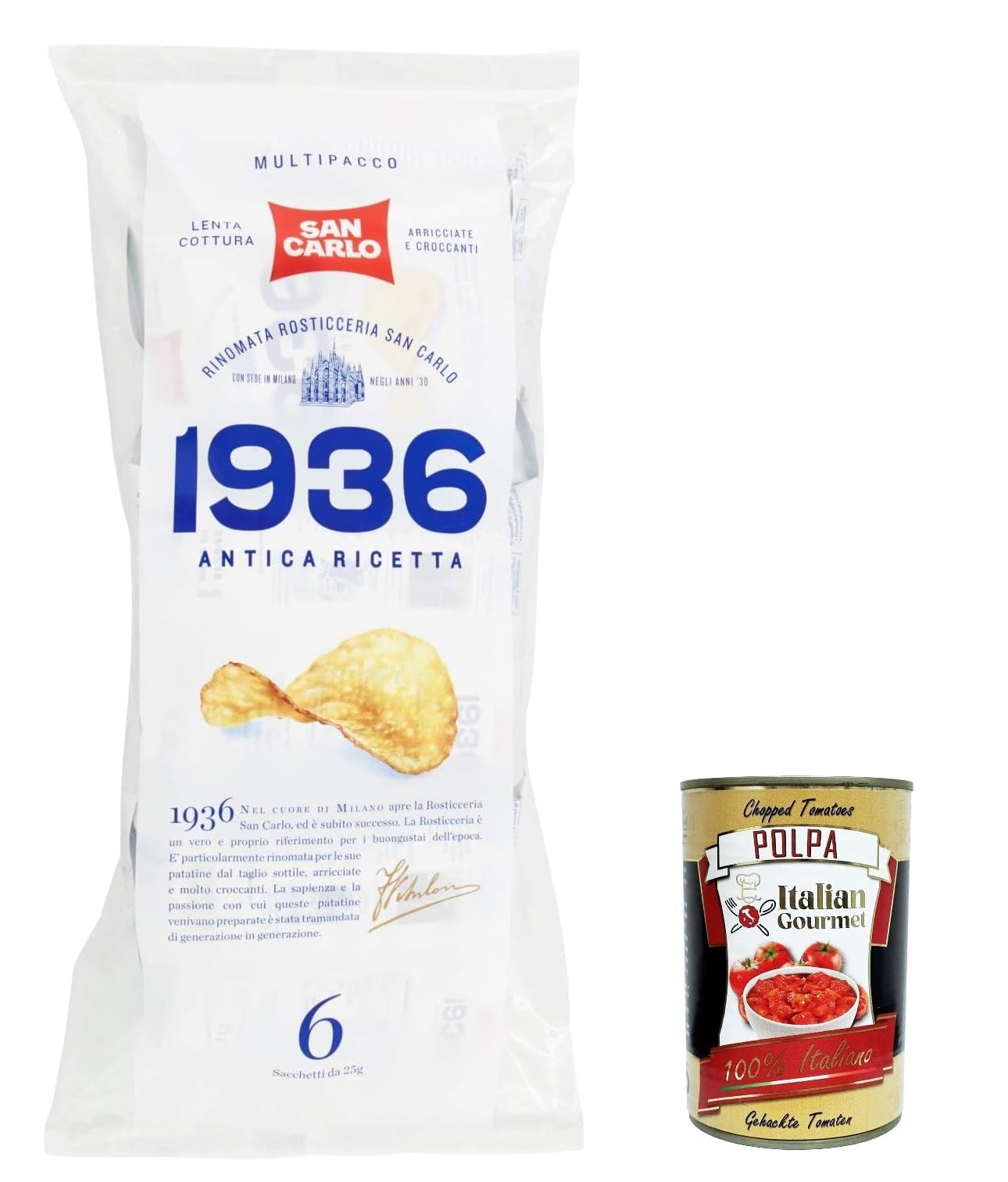 Italian Gourmet Patatine Kartoffelchips 1936 gesalzen Multipack 12 x 150g
