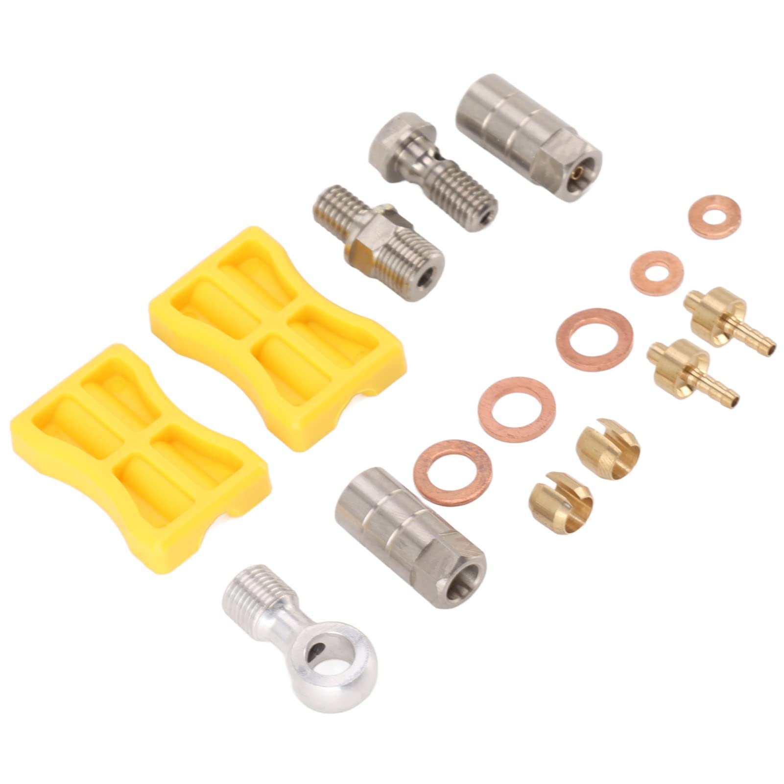 Bikes Brake Hose Connector, Aluminium Alloy Easy Installation Hydraulic Bikes Brake Hose Set for Hope