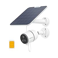 Reolink Telecamera 4G SIM con Pannello Solare, 4K Videosorveglianza da Esterno Senza Fili