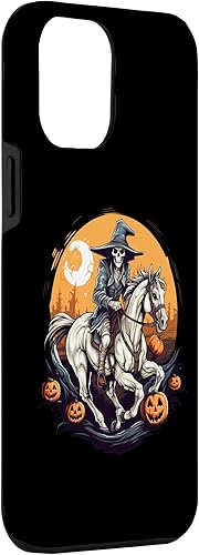 Miniatura 3 de Funda divertida para iPhone 13 Pro Max con diseño de esqueleto de vaquero para Halloween