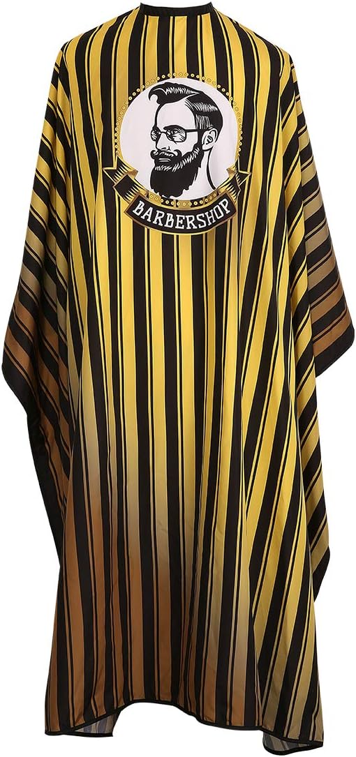 男性用バーバーケープ、スナップクロージャー付きヘアカットケープ、サロンケープ、ヘアスタイリスト用調節可能カラー 144.8 x 16