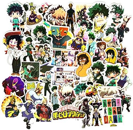 50PCS My Hero Academia Stickers,Waterproof Decals Cartoon Anime Stickers for Phone,Water Bottle,Laptop,Skateboard,Motorcycle,Car,Bike,Luggage (50PCS My Hero Academia Stickers)