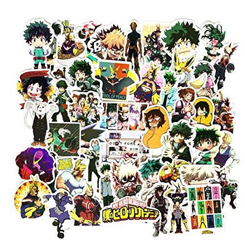 50PCS My Hero Academia Stickers,Waterproof Decals Cartoon Anime Stickers for Phone,Water Bottle,Laptop,Skateboard,Motorcycle,Car,Bike,Luggage (50PCS My Hero Academia Stickers)