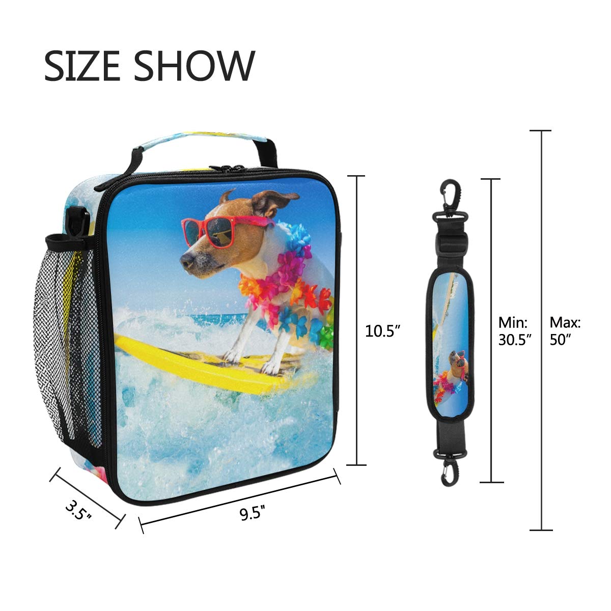 Bolsa De Almuerzo Térmica Portátil Con Aislamiento - Jack Russell Terrier (22x20x13 Cm) Para Oficina, Picnic Y Viaje