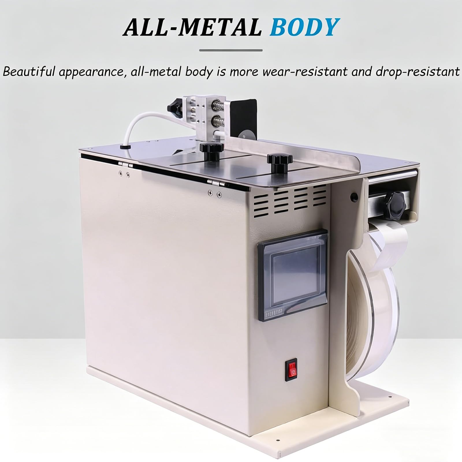Etichettatrice automatica ad angolo retto con velocità regolabile, etichettatrice angolare touch screen da 200 W per bottiglie - Pelabile a 90°