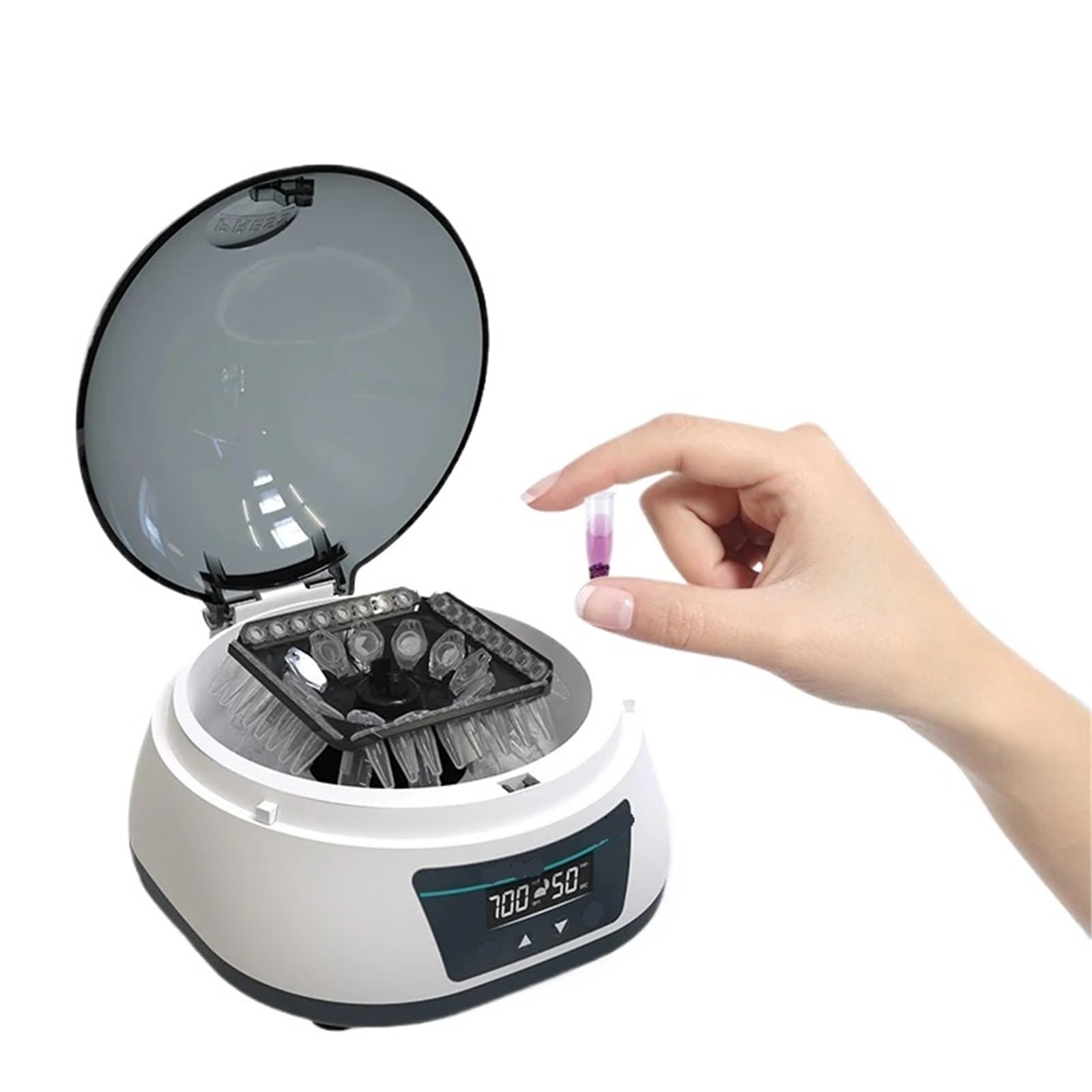 Wirówka wolnoobrotowa Miniaturowa Wirówka Laboratoryjna Cyfrowa Z Regulacją Prędkości 5000/7000 Obr./min,do próbek krwi(7000rpm)