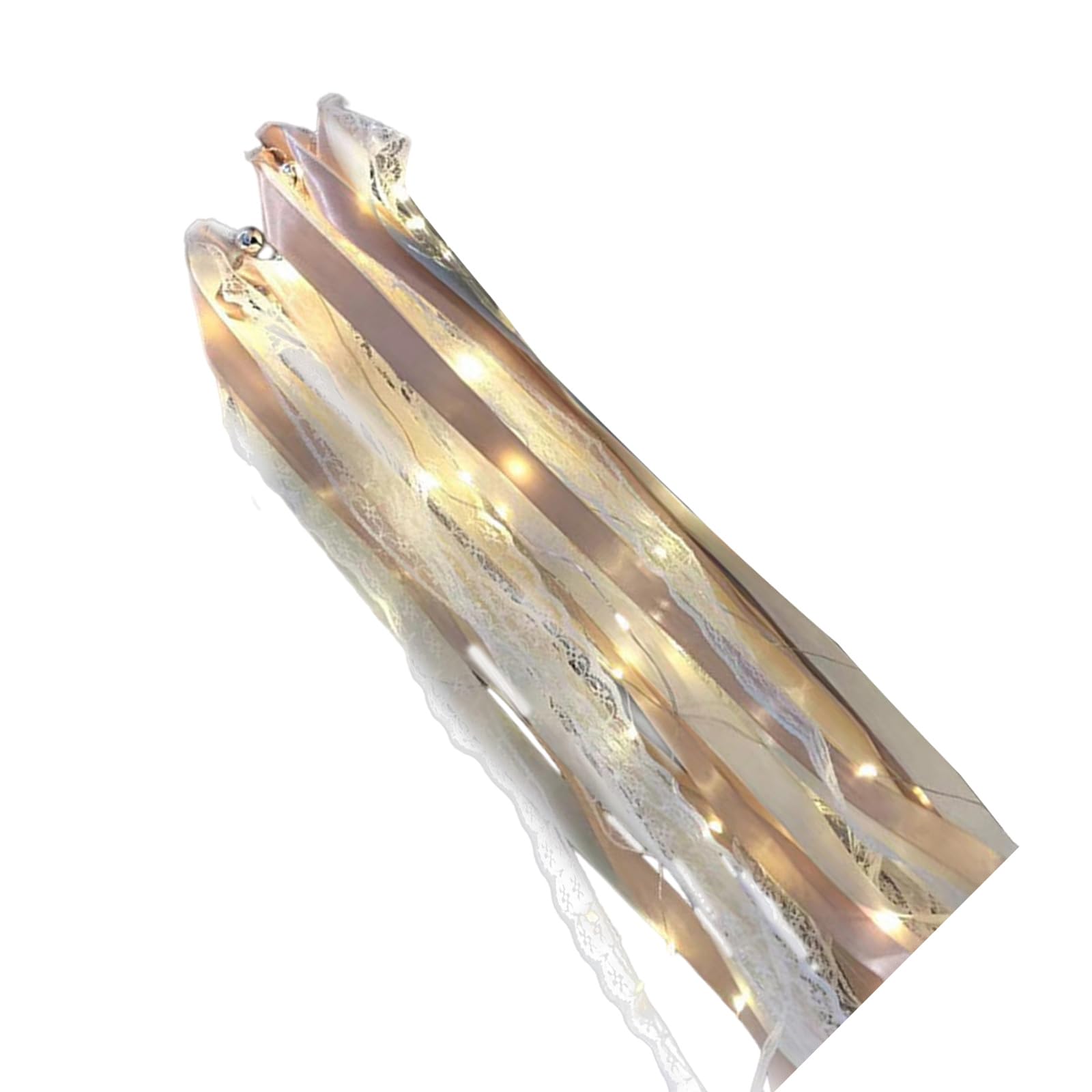 Elnwnnkc A Multipurpose Charm Bells Glowing Ribbon Sticks For Parties Supplies 10 Pack Elegant Designs For Wedding Decoration Party Glowing Ribbon