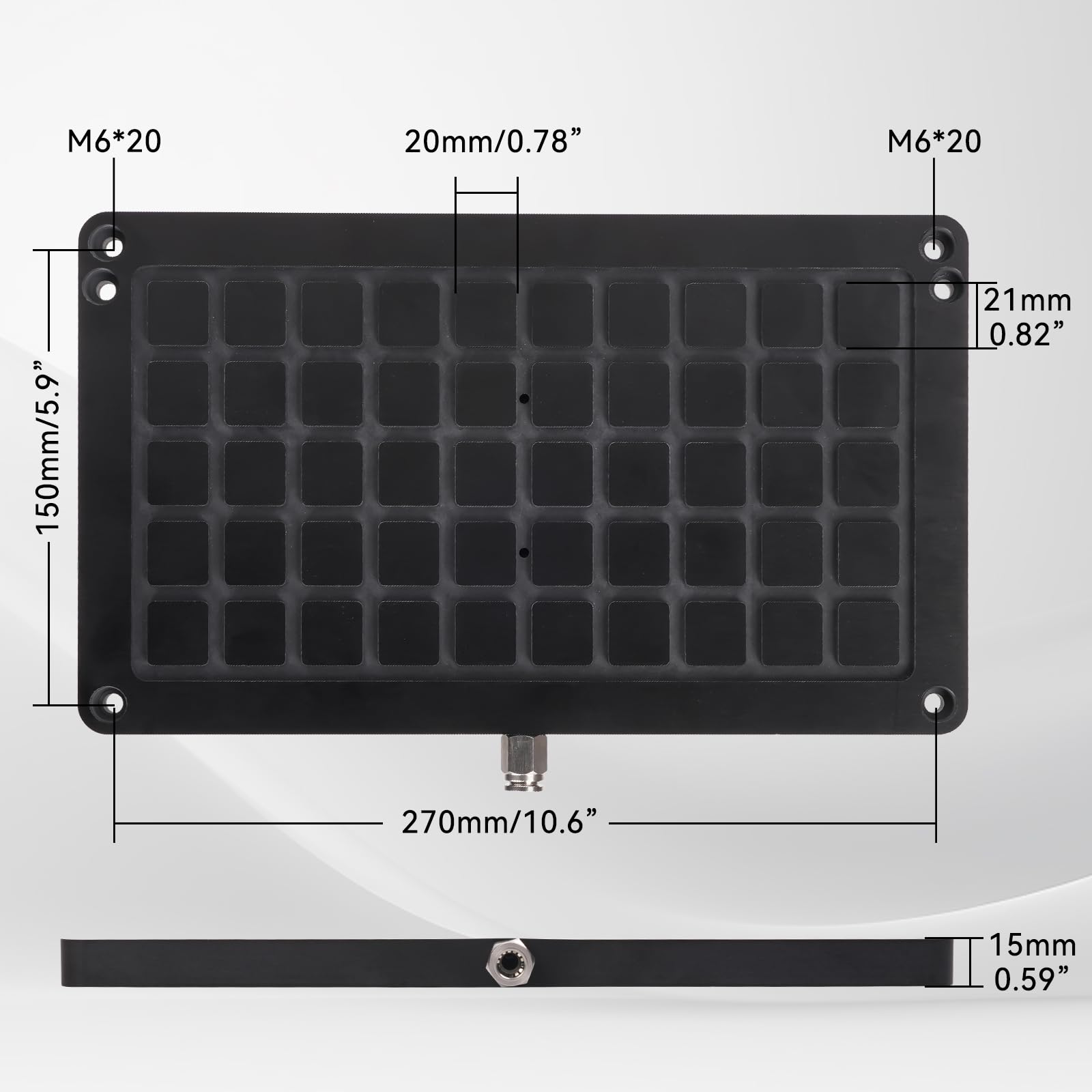 3018 Vakuumtisch für CNC-Serie 3018 Pro Max, 3018 Pro Ultra, Arbeitshaft-Saugnapftisch-Set zum Gravieren und Fräsen, Bereich 300 x 180 x 15 mm