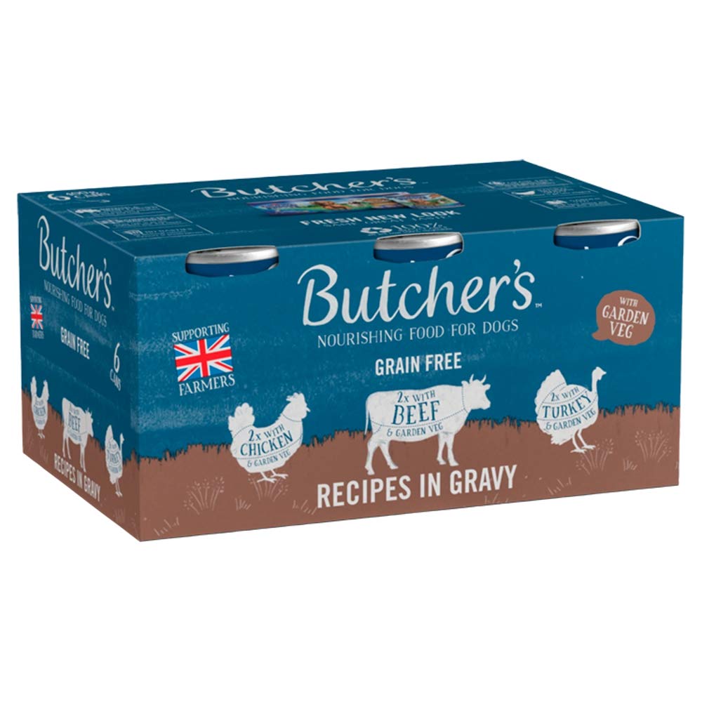Butcher's Recipes in Gravy Dog Food 6 Tins