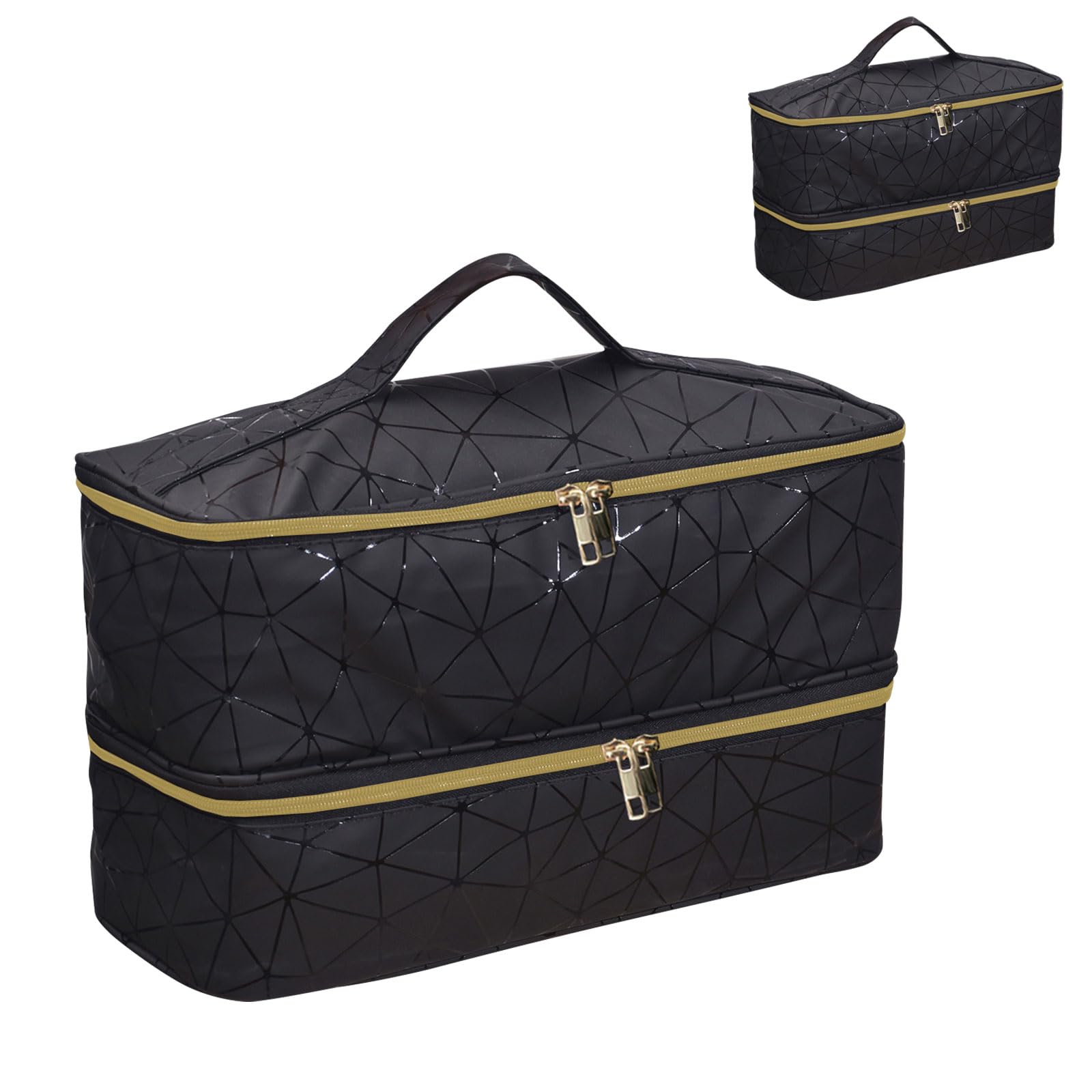TQUXNGA Compact Hair Dryer Organiser Bag PU with Handle for Travel and Home Use Stylish