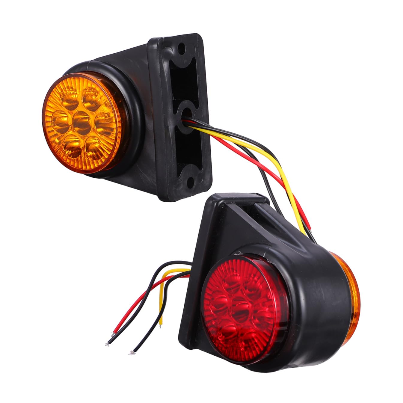 Luces de señal led brillantes con doble color para remolque 8