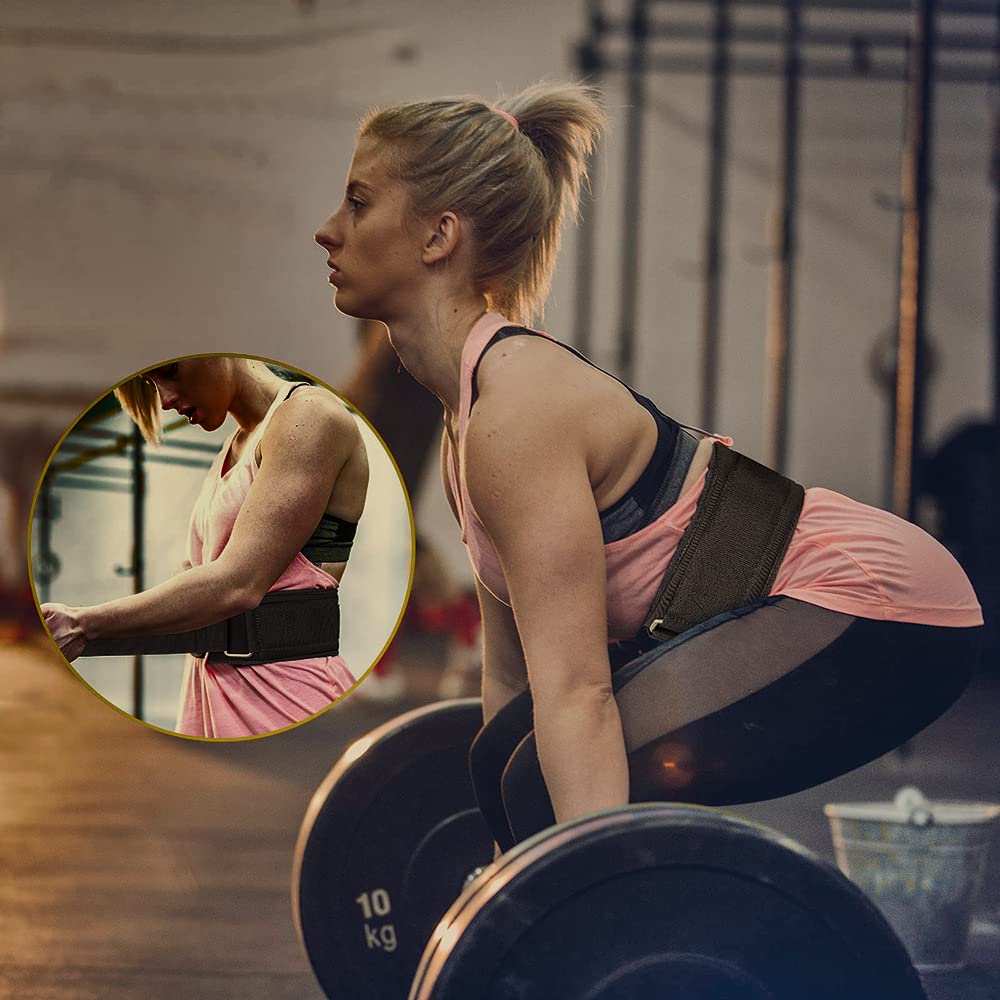 BBGuards Pack Palestra: Cintura Powerlifting In Pelle + Straps In Cotone. Per Uomo E Donna, Taglie M/L. Il Set Completo Per Sollevare Di Più! - 2