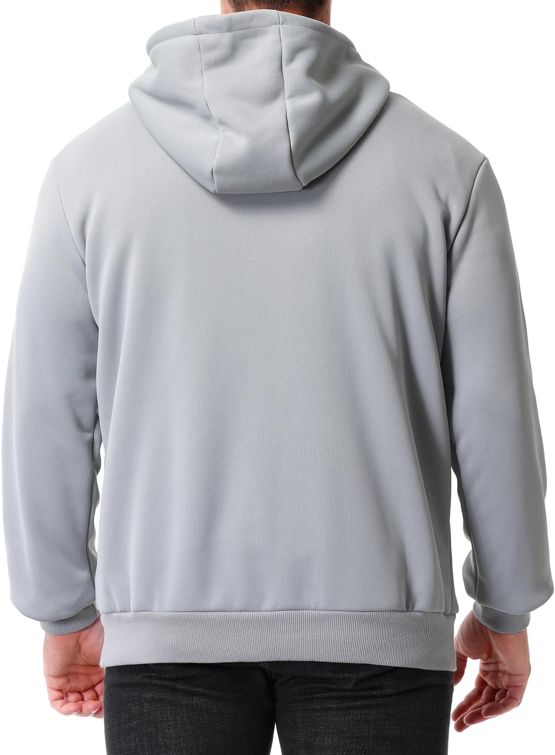Men's Fashion Hoodie Fleece Warm Sweatshirt | Fleece-Lined Thickened Pullover Quarter-Zip Design Loose Casual - Image 2