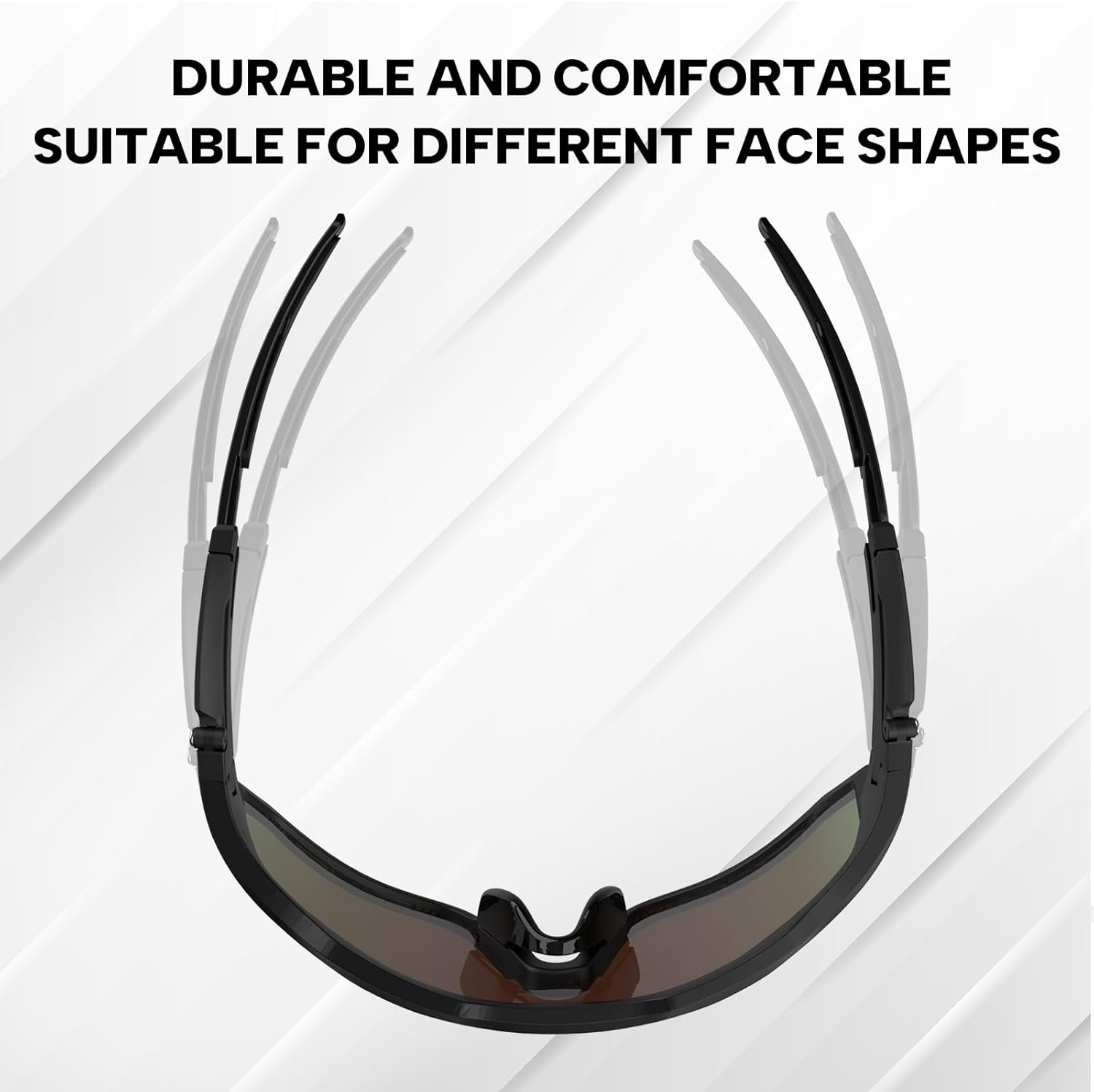 BUCKLOS Polarized Cycling Running Sunglasses for Men Women UV400 Protection,TR90 Sun Glasses for Bike Baseball Sports Safety - Image 3