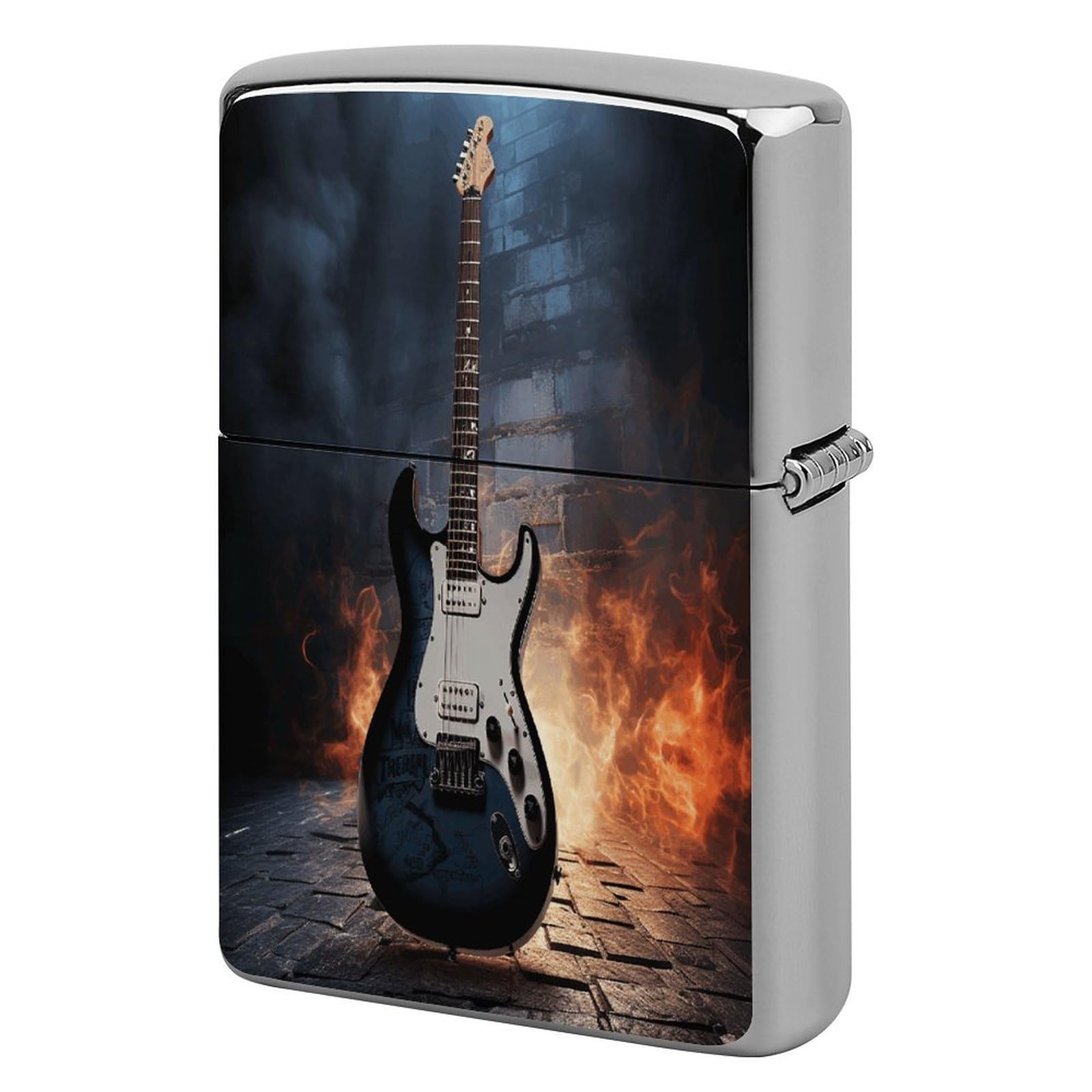 Fodpand Style Electric Guitar Metal Lighter Case Cover Lighter Sleeve