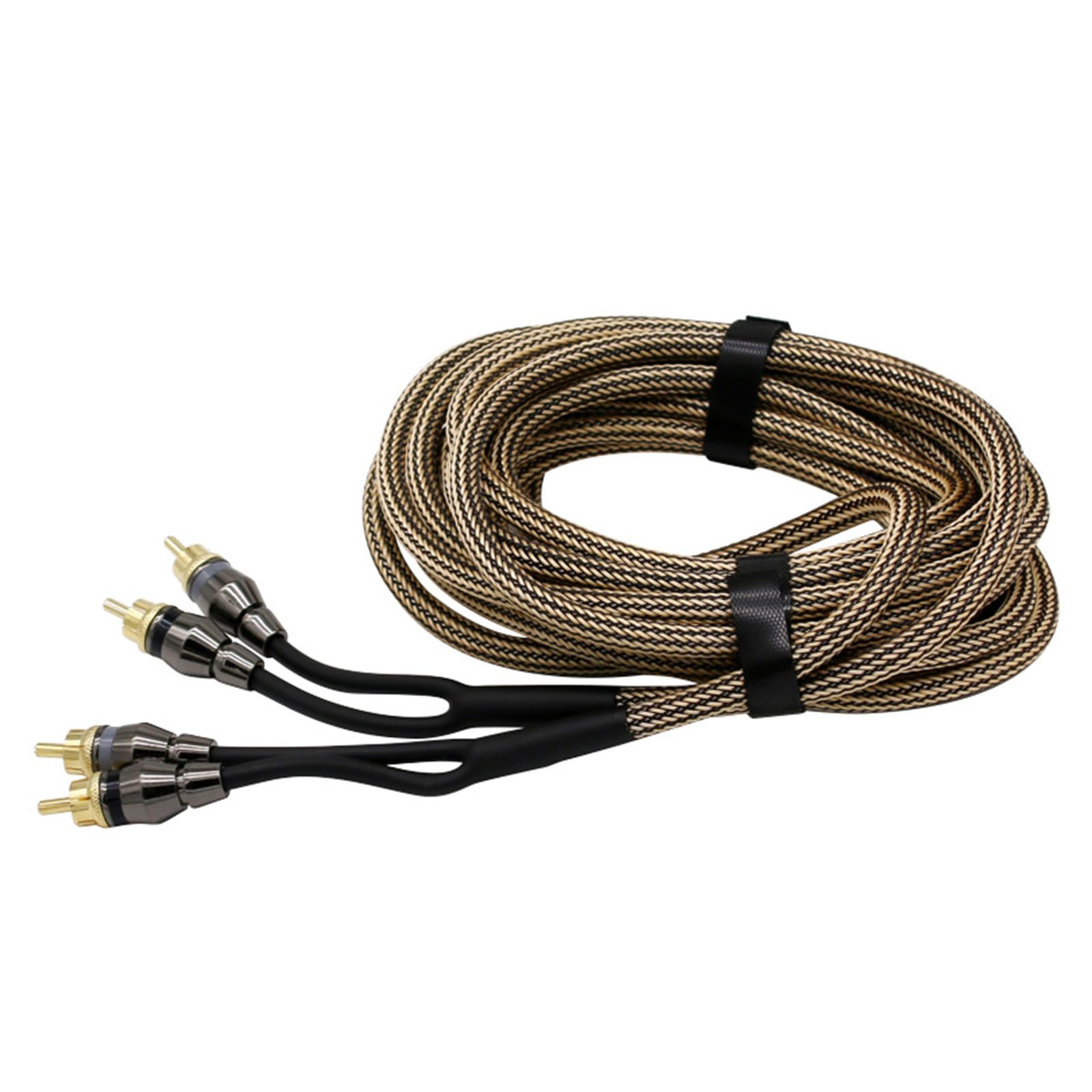 Câble 2RCA vers 2RCA plaqué or pour éliminer les grésillements et parasites audio