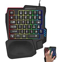 Mechanical Gaming Keyboard - Mechanical Keyboard, Ergonomic Single Hand Mechanical Keyboard | Professional Phone Gaming Programmable Keypad for Tablets, Computers, Laptops