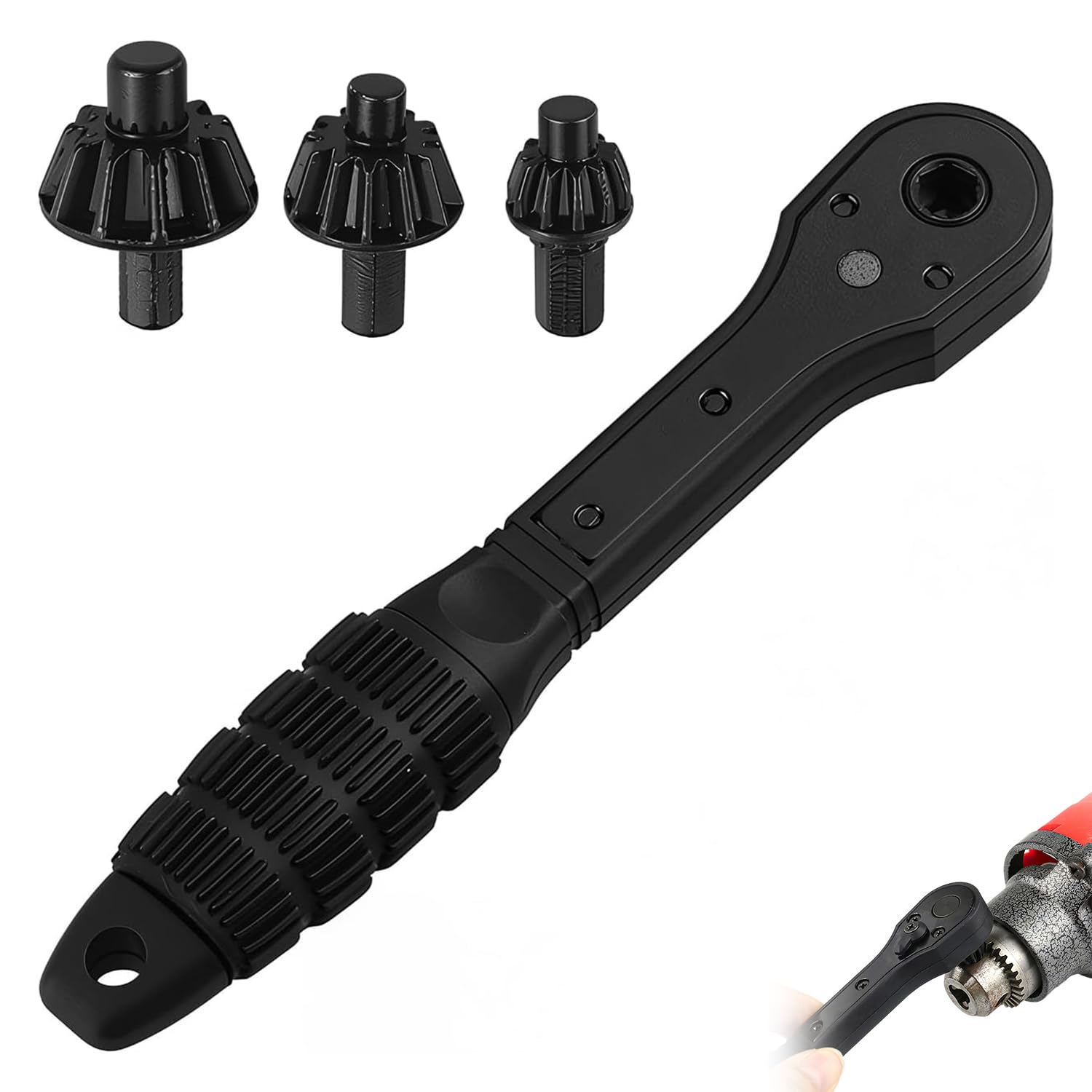 3-in-1 Ratchet Drill Chuck Key Wrench,Mini Ratchet Drills Chuck Spanner, Universal Chucks Key Replacement Tool for Drill, Wrench Drill Keys Chucks For