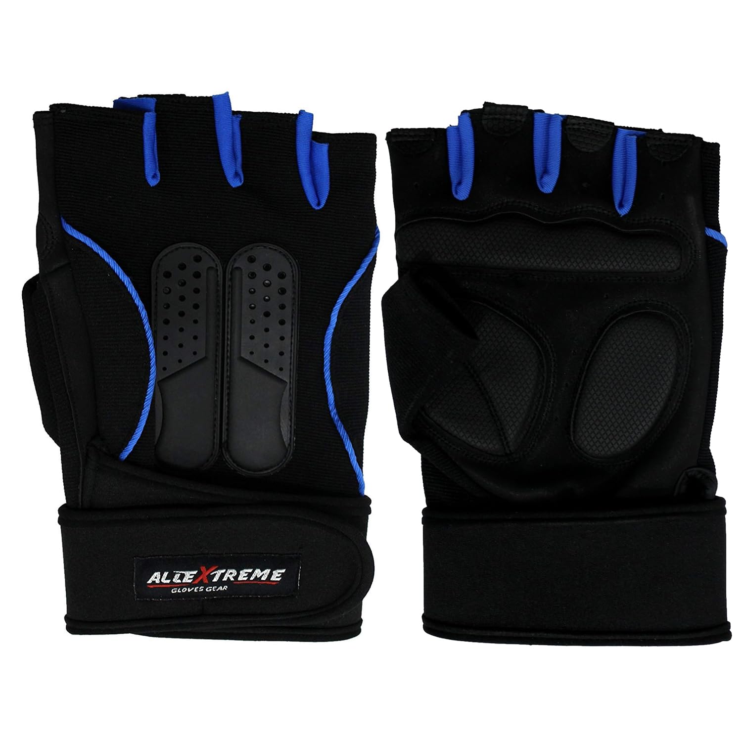Allextreme ‎AENG001 Multipurpose Gym and Bike Wrist Half Finger Gloves for Fitness Weightlifting Exercise Sport Cycling (Blue_Large) (B01IFCSZFQ) Amazon Price History, Amazon Price Tracker