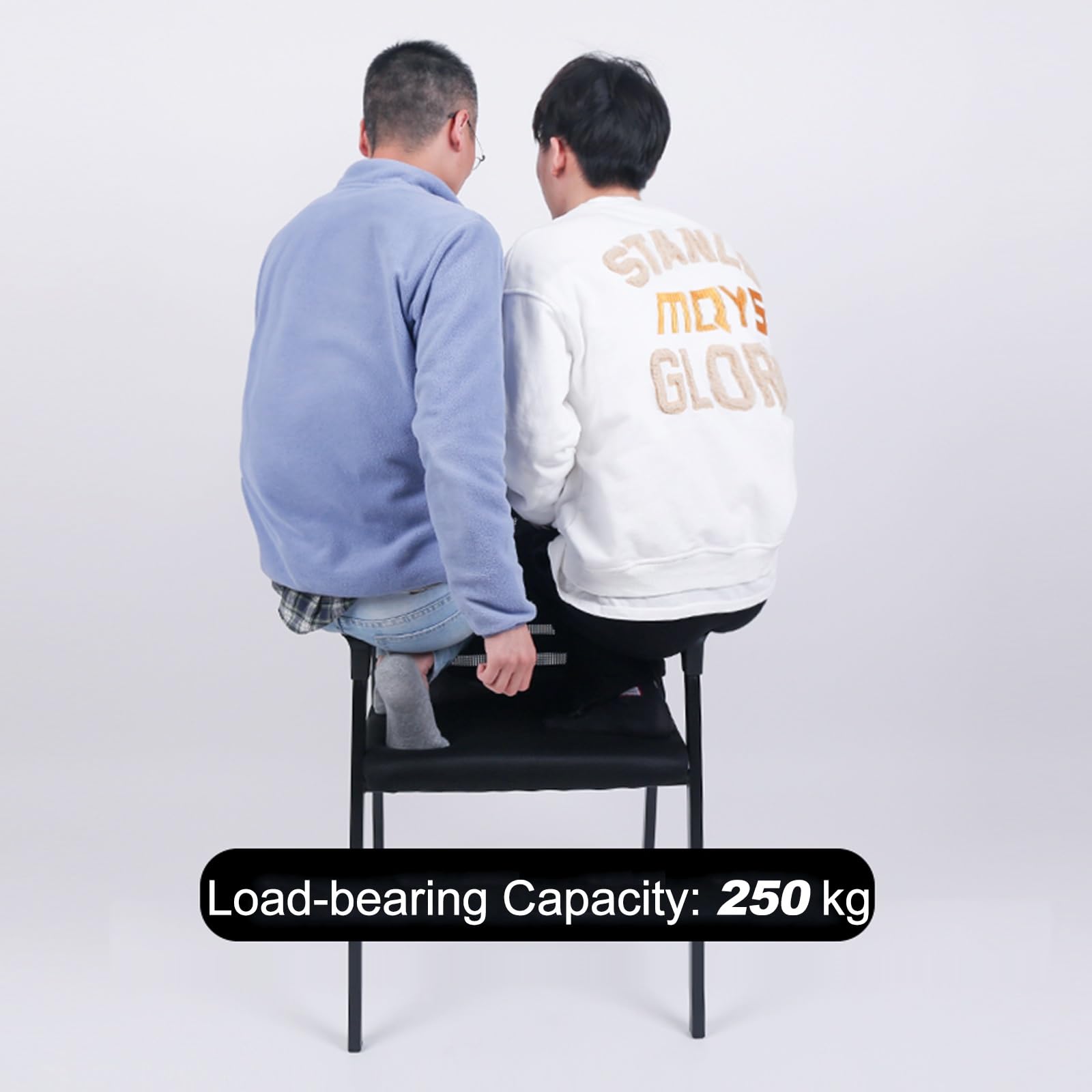 Silla Escritorio Sin Ruedas, Silla Ergonómica, Silla Oficina, Sillas de Recepción de Invitados con Apoyabrazos, Silla Ordenador con Respaldo de Malla for Oficina, Escuela, Vestíbulo