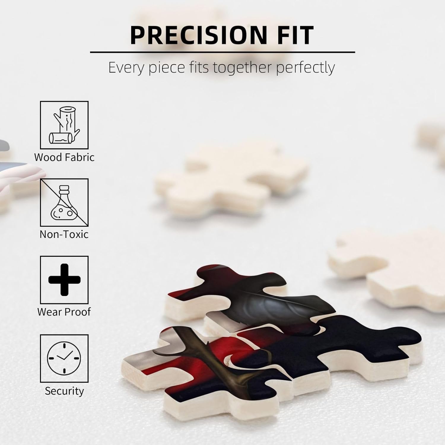 Puzzles for Adults 1000 Pieces Jigsaw Puzzles Patriotic Flag July 4th Roses American Veteran Memorial Day Formation Wooden DIY Families Toys Gift for Home 29.5 x 19.6 in