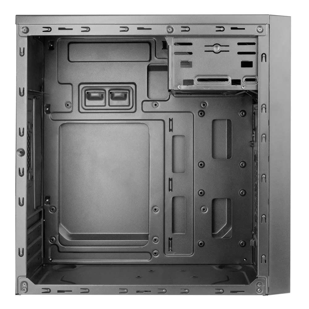 TACENS ANIMA AC4, Caja de Ordenador Minitorre MicroATX, Soporte de Ventilación, USB 3.0, Acabado Aluminio Pulido, Negro