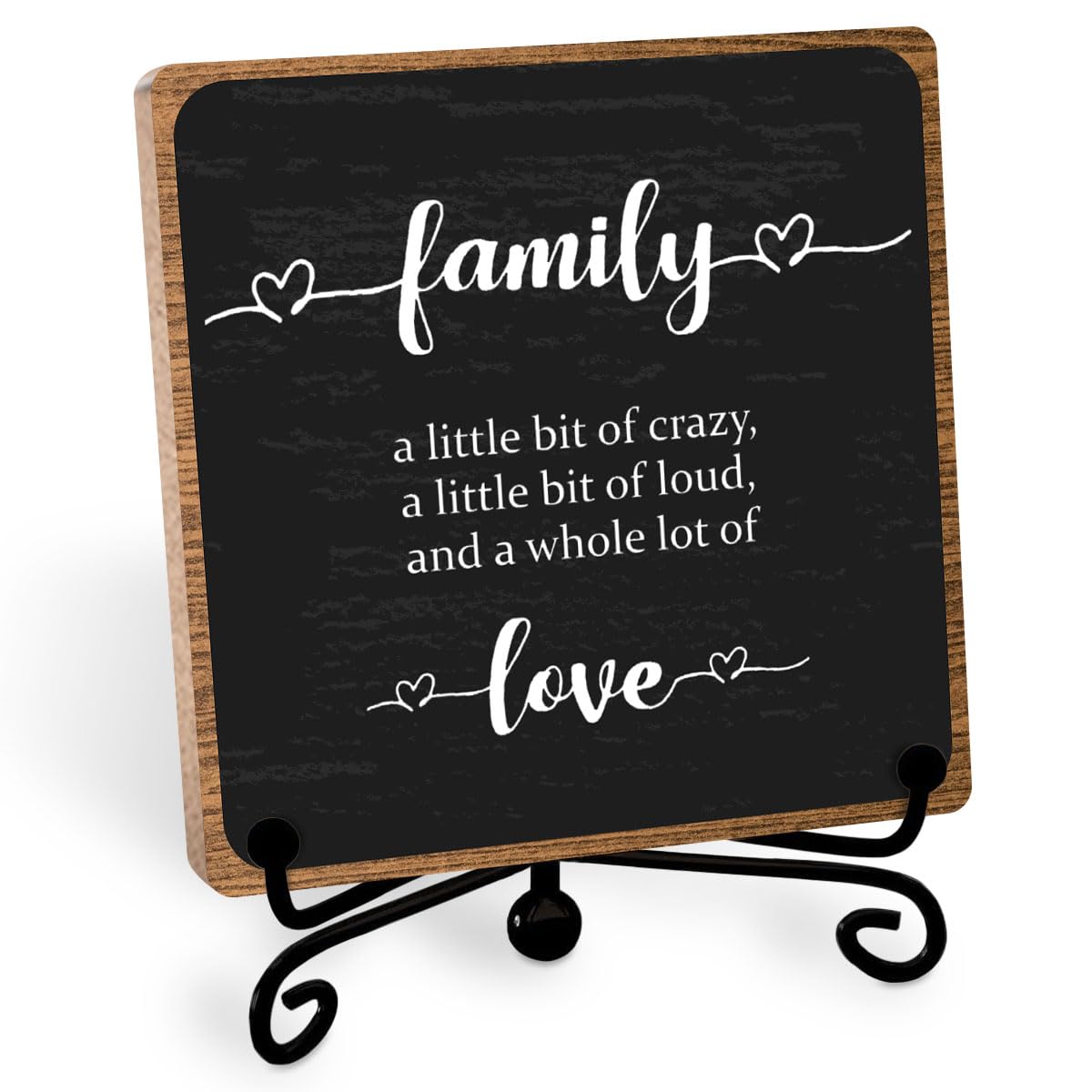 Farmhouse Decor Sign, Home Plaque Wooden with Stand, Housewarming Gifts for Women Men Family, Table Desk Cubicles Accessories for Living Room Bedroom Home Decor