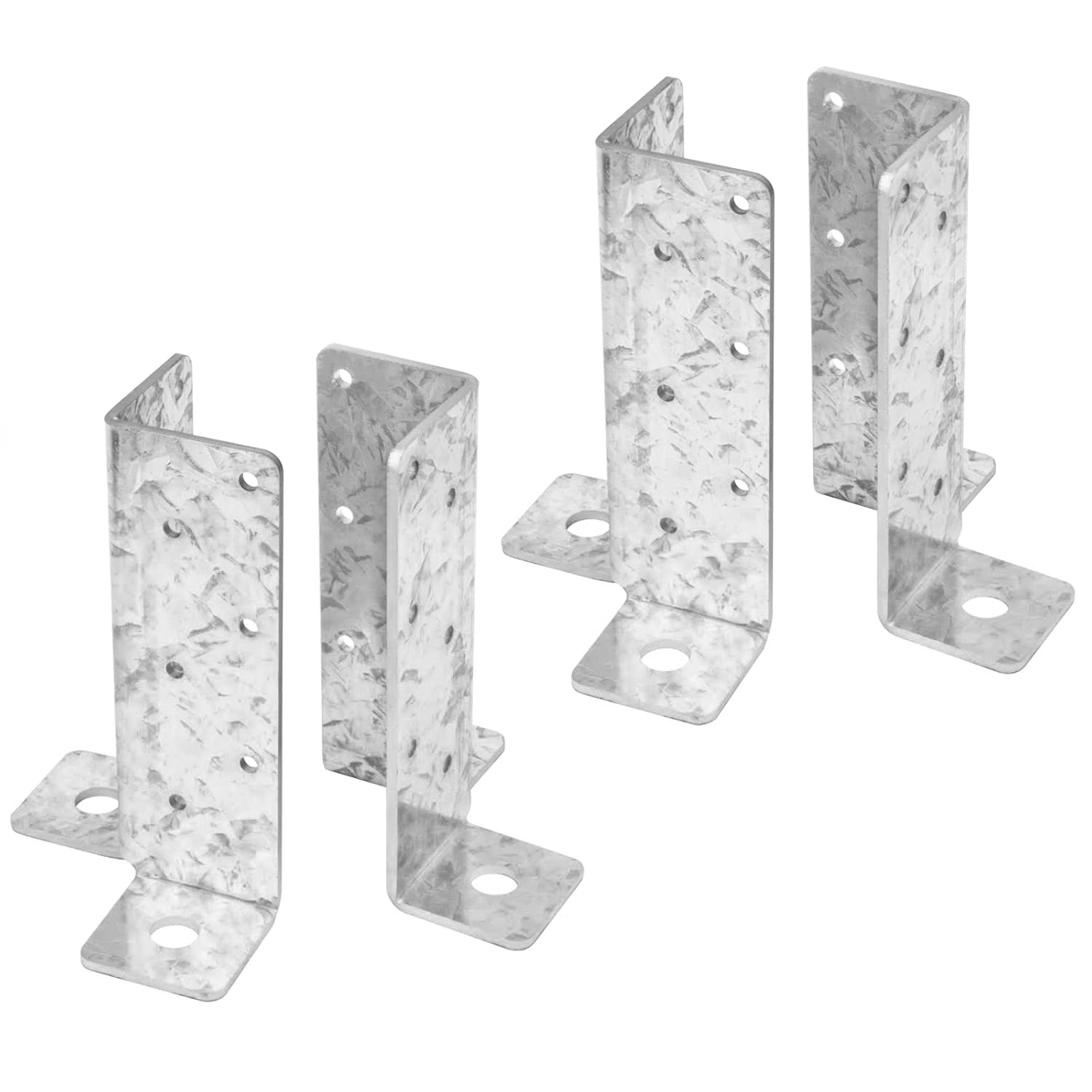 TSSS 4 PCS Heavy Duty Steel Retrofit Post Base, Tie Post Brackets, Post