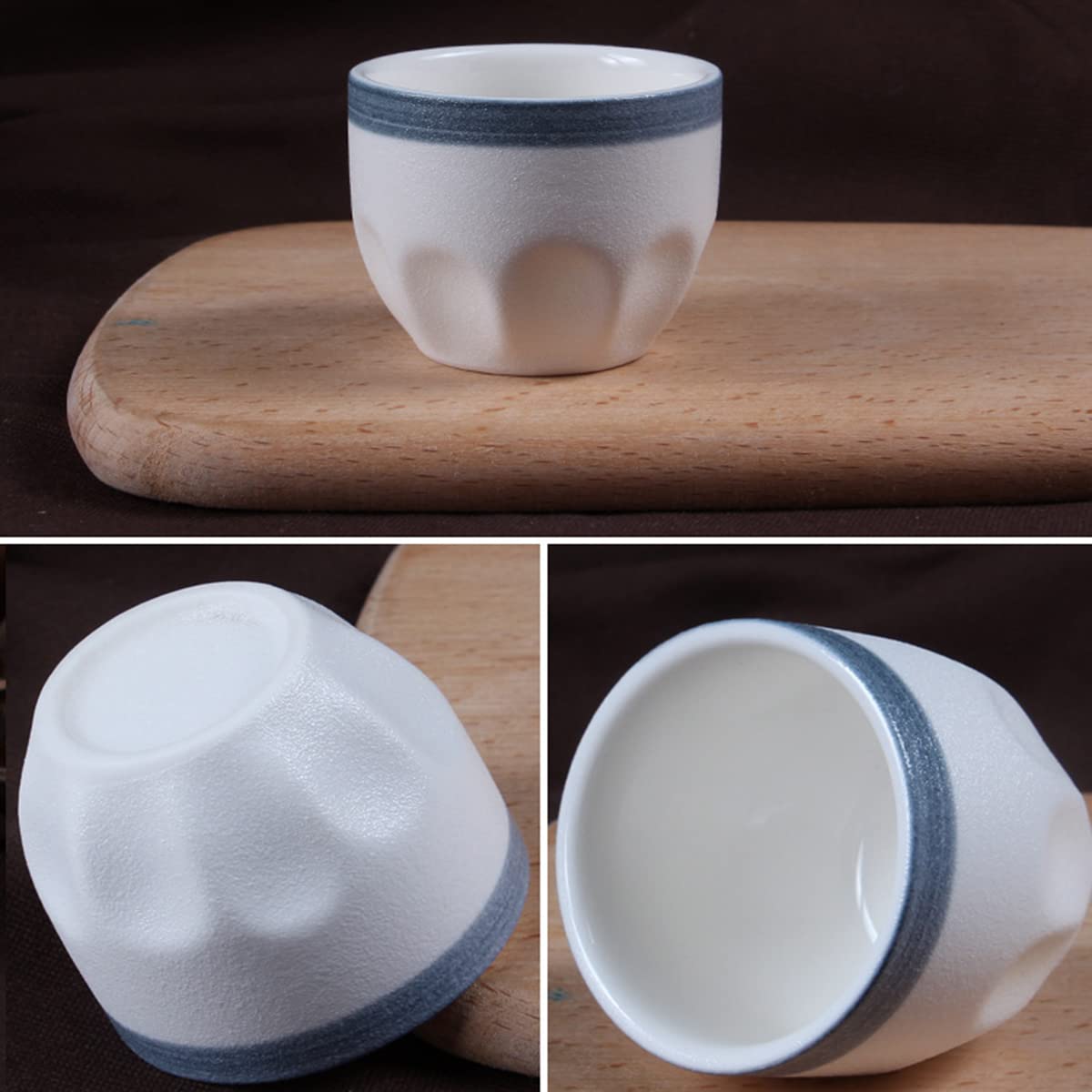 Set da 6 pezzi per sake, set di tazze per sake in ceramica tradizionale giapponese con glassa a fiocchi di neve con pentola riscaldante, design elegante, miglior regalo per tazze di famiglia e amici