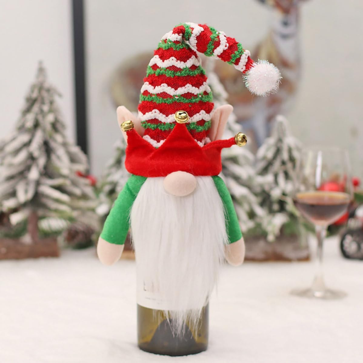 Adorable 2pcs Cloth Bottle Sleeves Xmas Decorative Wine Decor image 5