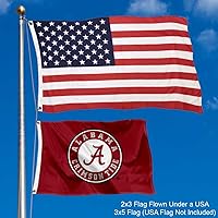 Vista 2 de Bandera pequeña de Alabama Crimson Tide de 2 x 3 pies