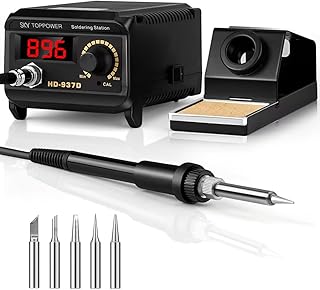 Soldering Station,Digital Solder Iron Station Welding Iron Kit with Precision Heat Control (392°F to 896°F),Built-in Transformer,ESD Safe,Soldering Tips,Solder Iron for School Lab Electronics Hobbyist