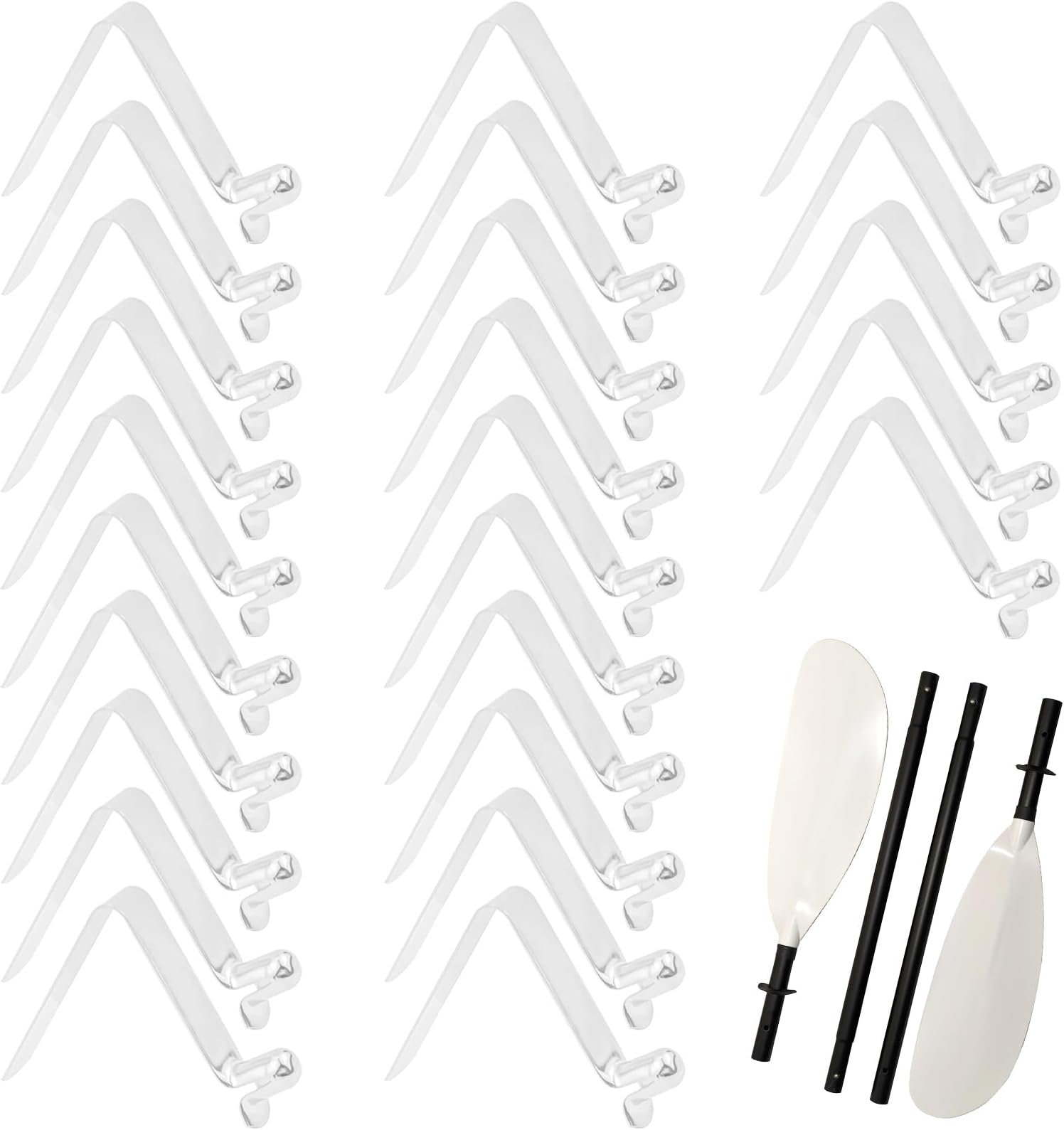 25 PCS Tent Pole Clips, Push Button Spring Clips, Kayak Paddle Springs Snap Clips, Tent Pole Push Button Spring Clips Stainless Steel Spring Button Clip for Camping Kayak Paddle Tent Pole