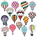 Woohome Toppe Termoadesive, 15 Pz Mongolfiera Patch Termoadesiva Toppe da Cucire Applicazioni per Giubbotti, Vestiti, Maglietta,Jeans, Zaini