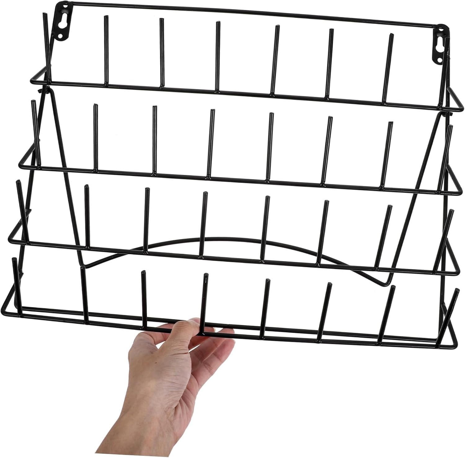 Stylish Iron Wall Shelf Decorative Wall Shelves for Large Capacity Storage Rack Hooks