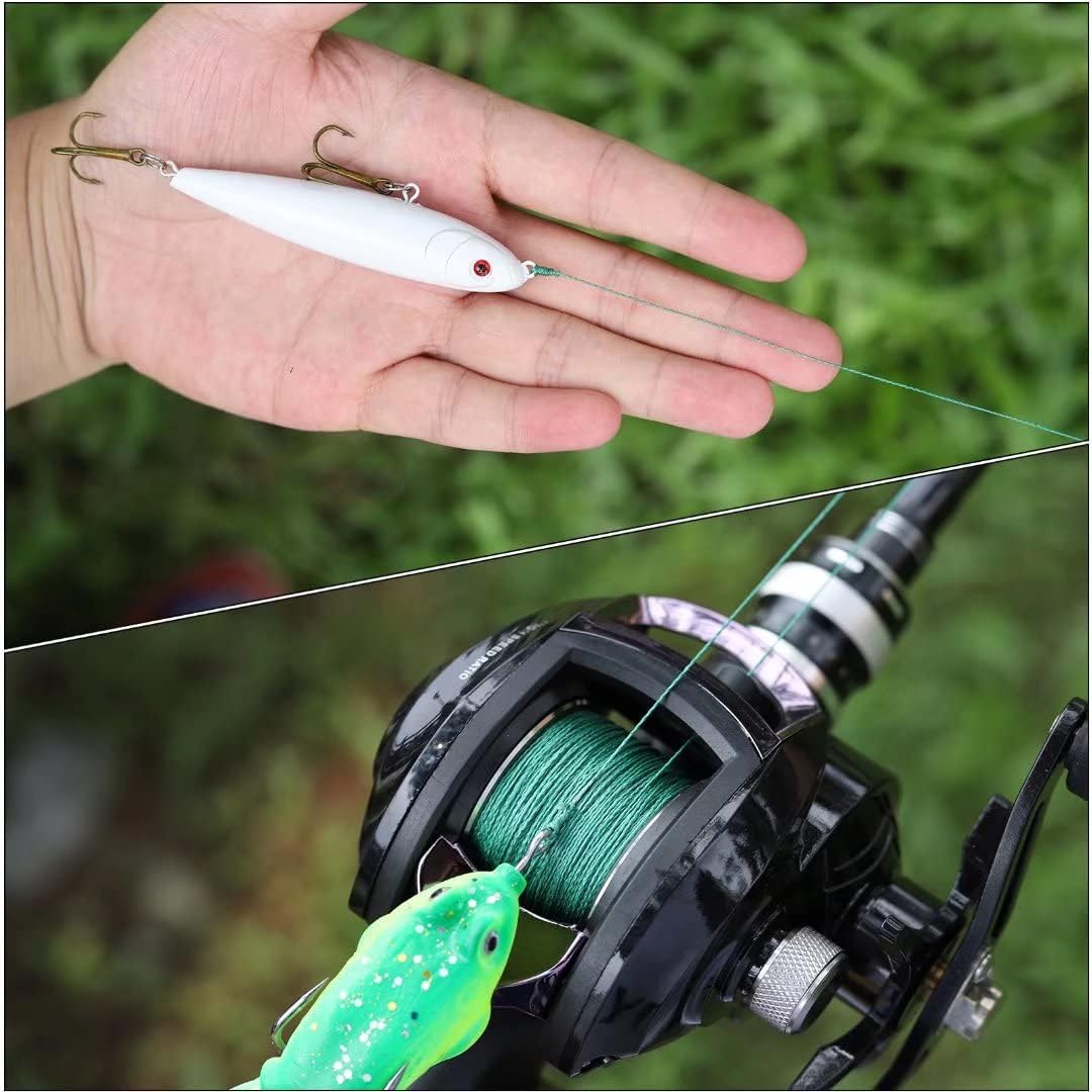 EaglePower 8 Strands Braided Fishing Line Abrasion Resistant Braided Lines Superior Knot Strength, Test for Salt-Water, 40LB-150LB, 500-1000 Yds, Blue Camo