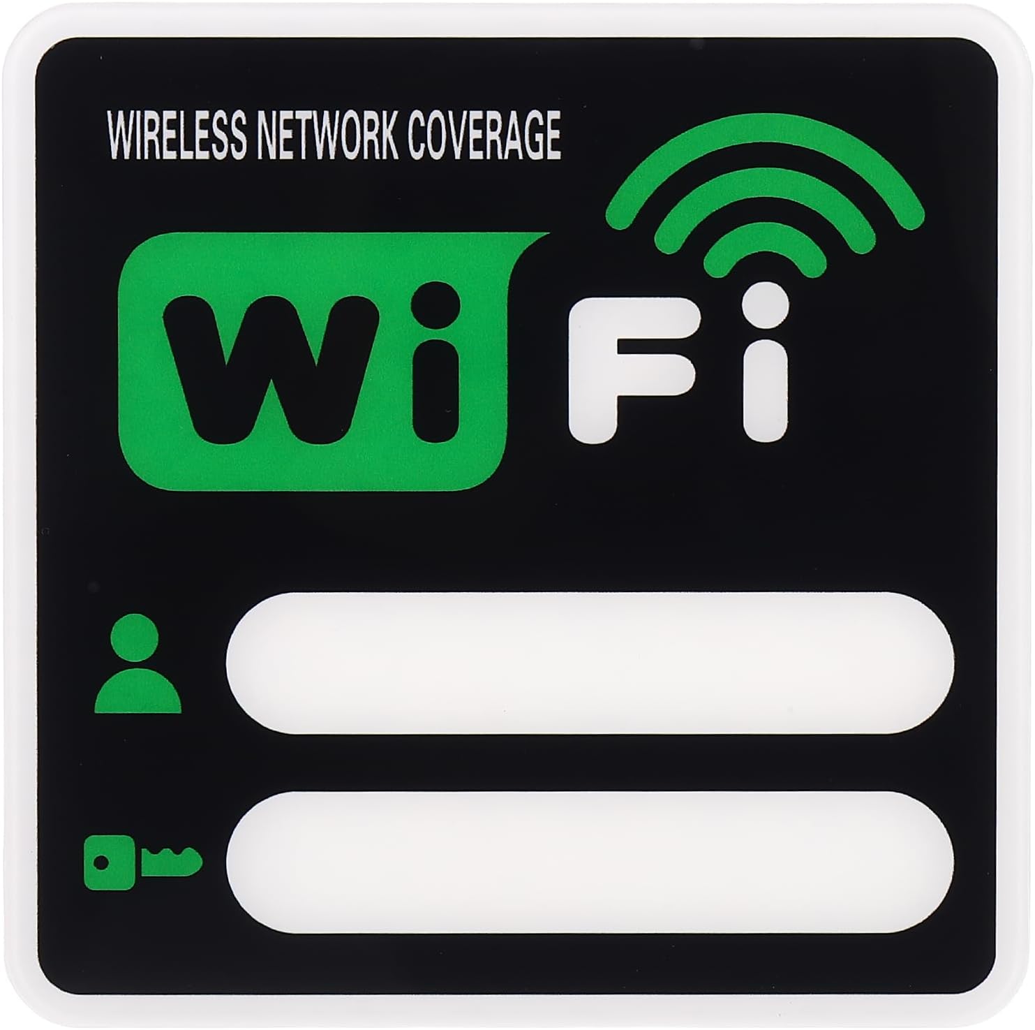 PATIKIL 8" x 8" Wifi Password Sign, 1 Pcs Acrylic WiFi Sign Self Adhesive Writable Free Network Service Notice Board for Guest Room Host Home Office Hotel Restaurant Cafe, Green