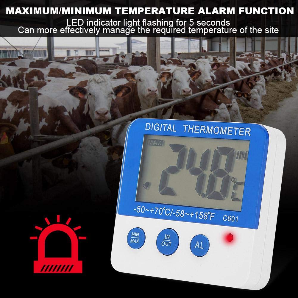 Digitales Kühlschrank-Thermometer – Wasserdicht, -50°C Bis +110°C, Mit 1m Sonde, LCD-Display