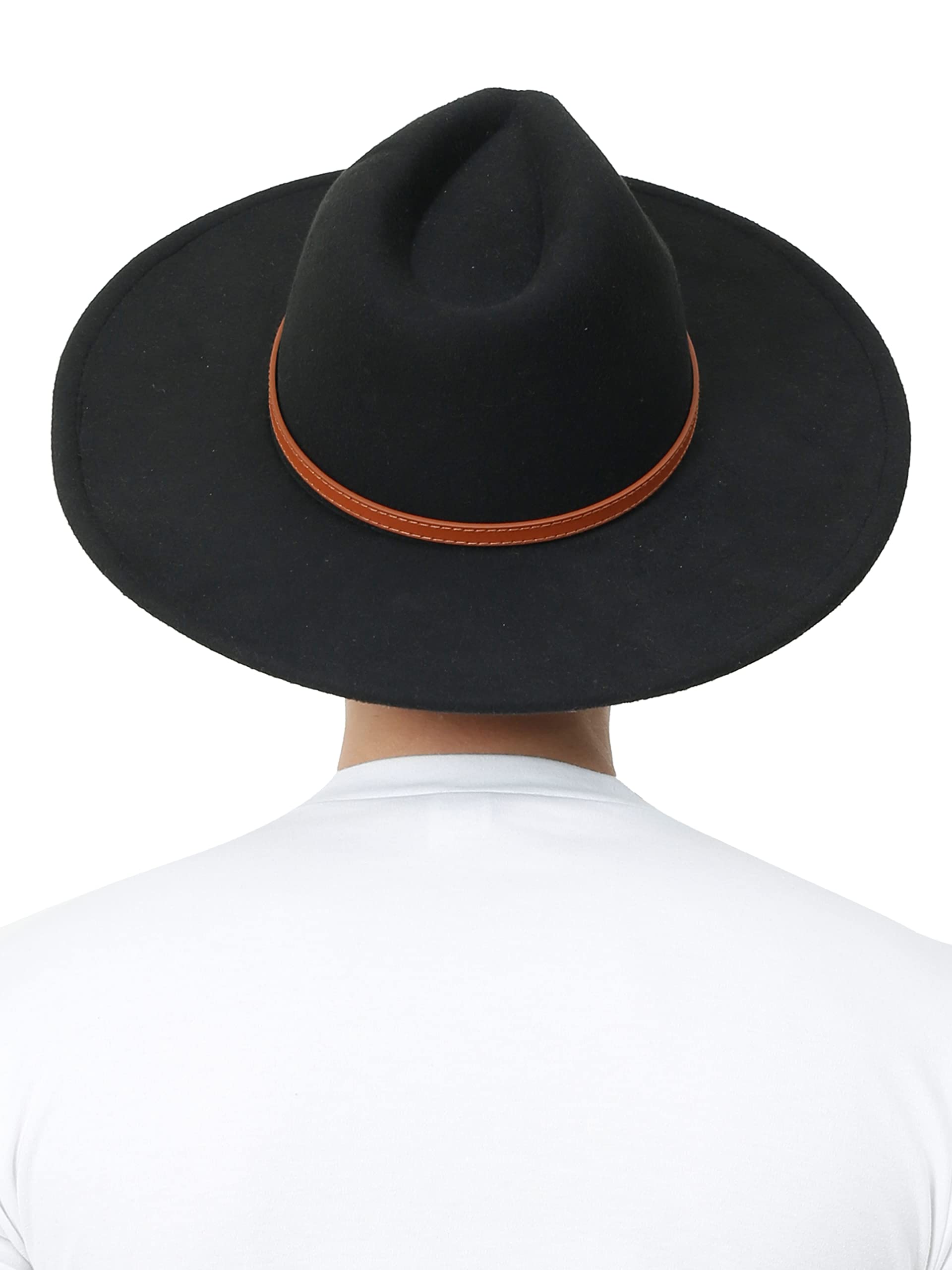 FabSeasons Vintage Wide Brim Fedora/Tribly Hat with Belt for Men