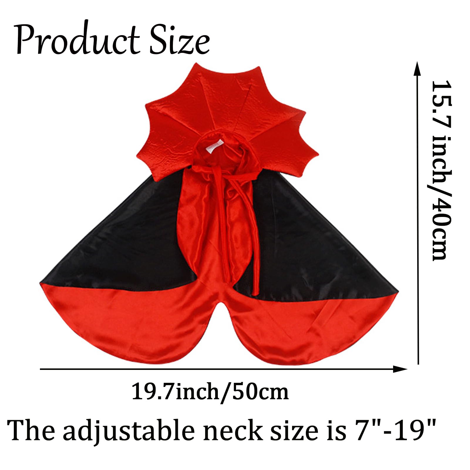 FOIMAS Dog Cat Halloween Costume,Vampire Devil Cape Cloak Pet Costume for Cats Dogs Halloween Costume Party Supply