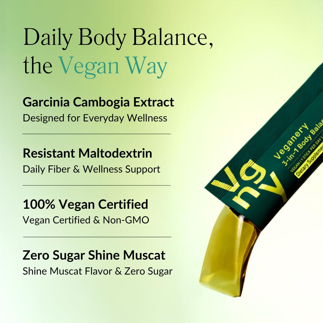 3-in-1 Body Balance Jelly 14 Sticks – Vegan Garcinia Cambogia & Dietary Fiber Supplement, Zero Sugar, Supports Healthy Metabolism, Shine Muscat Flavor, Korean Wellness Supplement — Amazon image 4