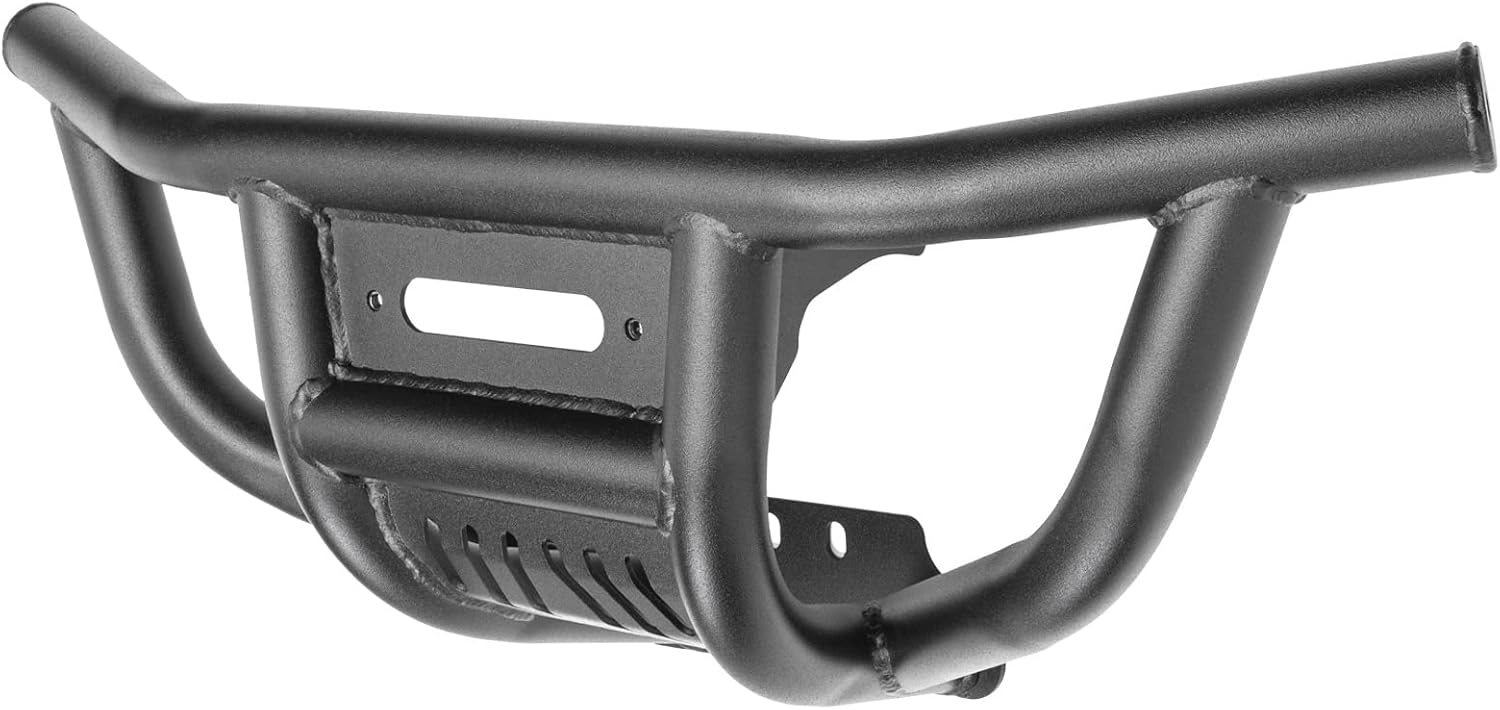 SuperATV Winch-Ready Front Bumper for Polaris RZR XP Turbo S, Heavy Duty Steel Tubing, Black, UV Resistant Powder Coating, Pre-Fit for SuperATV 2500-6000lb Black Ops Winches, See Fitment, USA Made