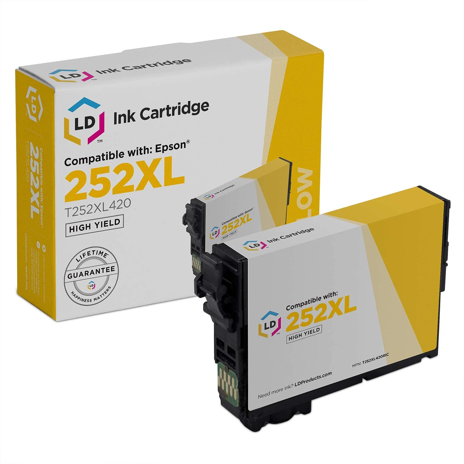 Amazon.com: LD Products Remanufactured Ink Cartridge Replacement for Epson  252 ( Yellow ) : Office Products