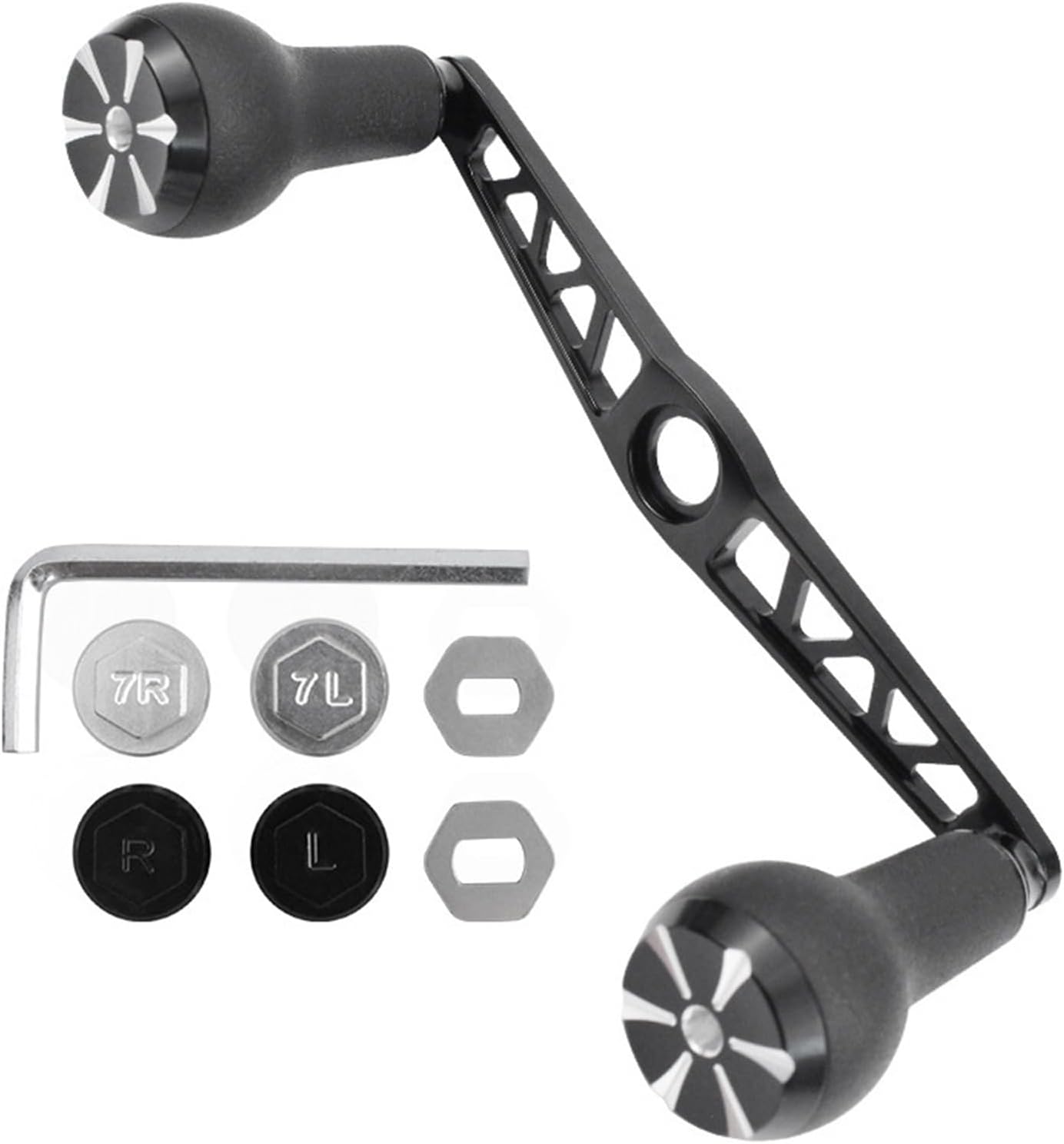 Fishings Reel Handle Power Handle Baitcasting Metal Knob Jigging Grip Attachments Replacement Part Set for Fishing Reel