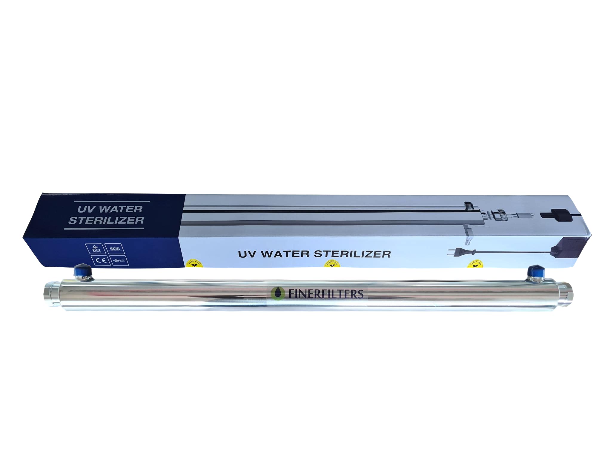 Finerfilters 55W Ultraviolet UV Steriliser System for Water Treatment - 45 Litres Per Minute (12 GPM) - 3/4" Male Ports