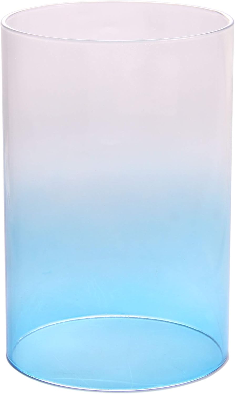 KETE Colored Glass Cylinder Candle Holder Bottomless Borosilicate Glass