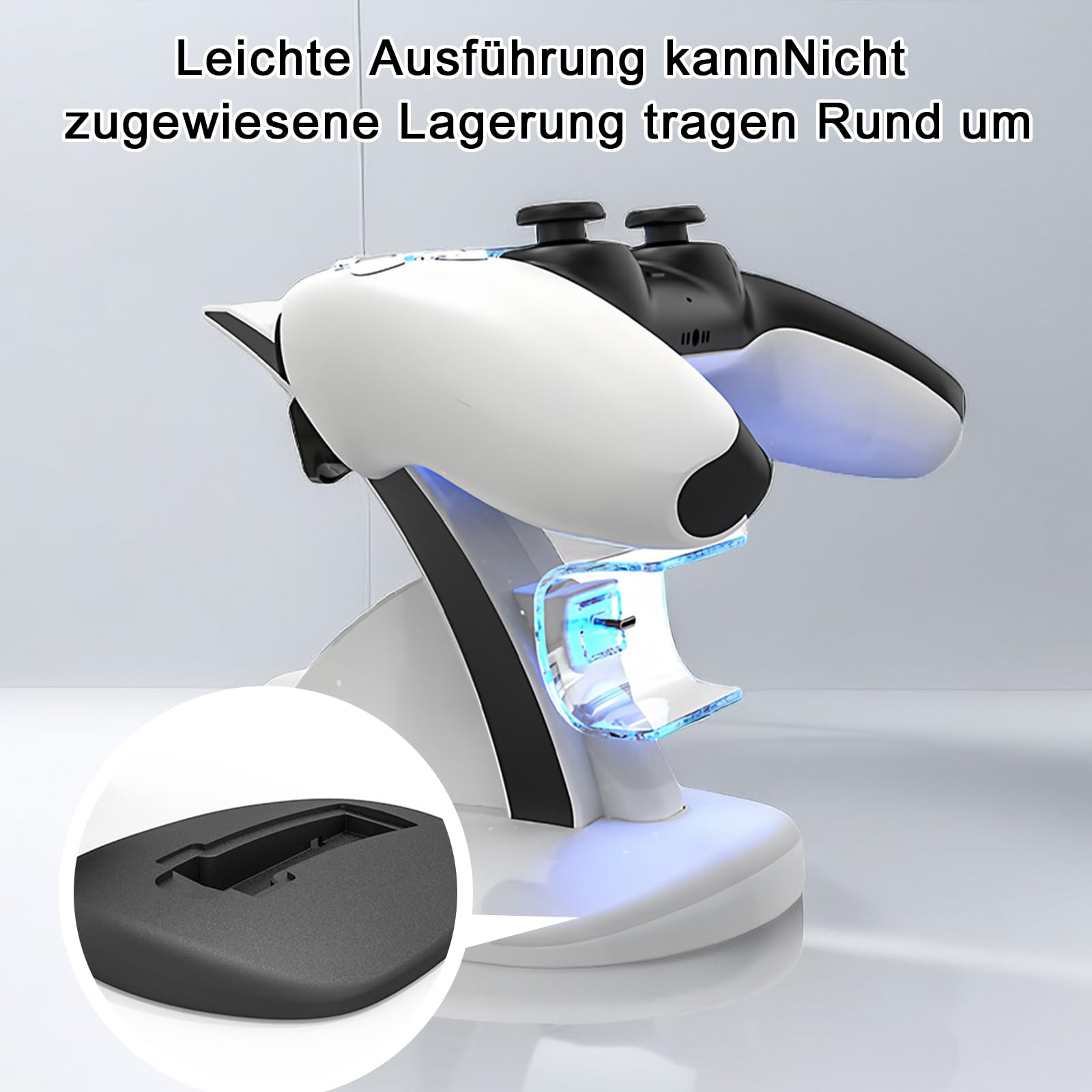 Stacja ładująca do kontrolera PS5, kontroler z podwójnym USB, szybkie ładowanie, stacja ładująca PS5 z kablem do ładowania PS5, akcesoria do Playstation 5